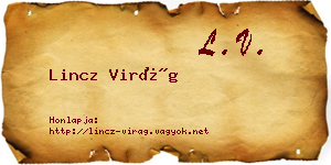 Lincz Virág névjegykártya